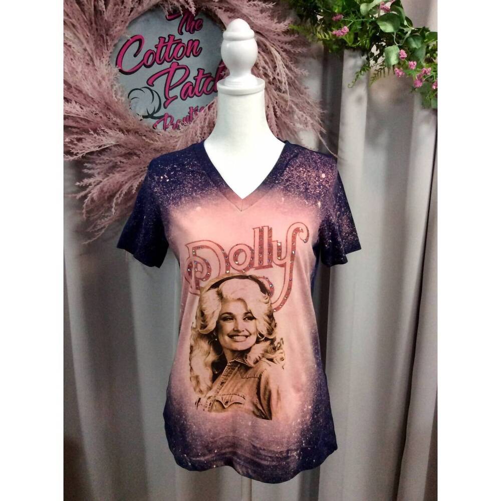 NEW FREE2B women's i beg your parton tee in pink / blue